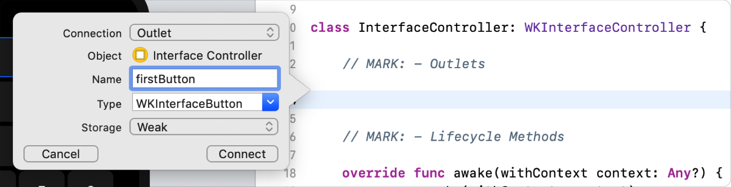 Connecting Your User Interface to Your Code | Apple Developer Documentation