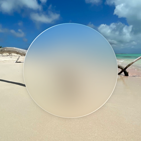 A visual example of the regular variant of Liquid Glass, which appears lighter when there is a light background beneath it.