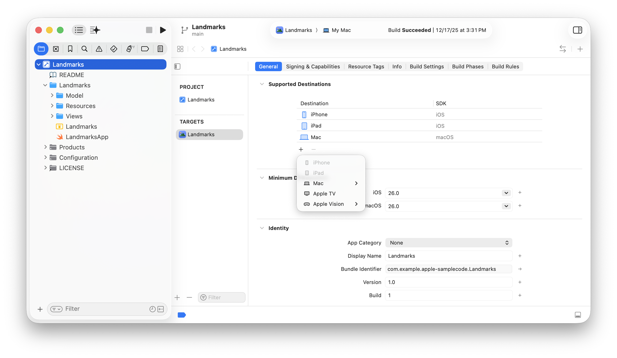 Configuring a multiplatform app | Apple Developer Documentation