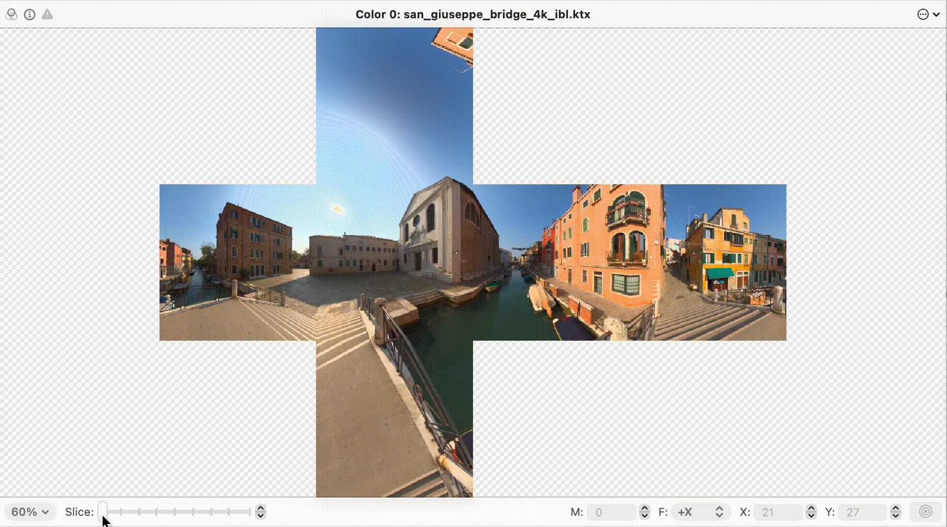 A screen recording of the Texture viewer visualizing the different mipmap levels of a texture as the user moves the pointer along the slider.