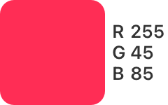 R-255,G-45,B-85