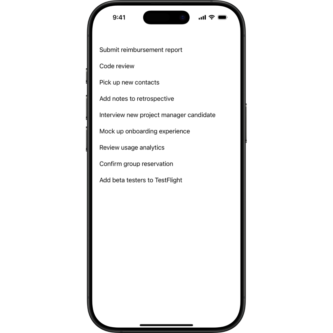 Creating a list view | Apple Developer Documentation