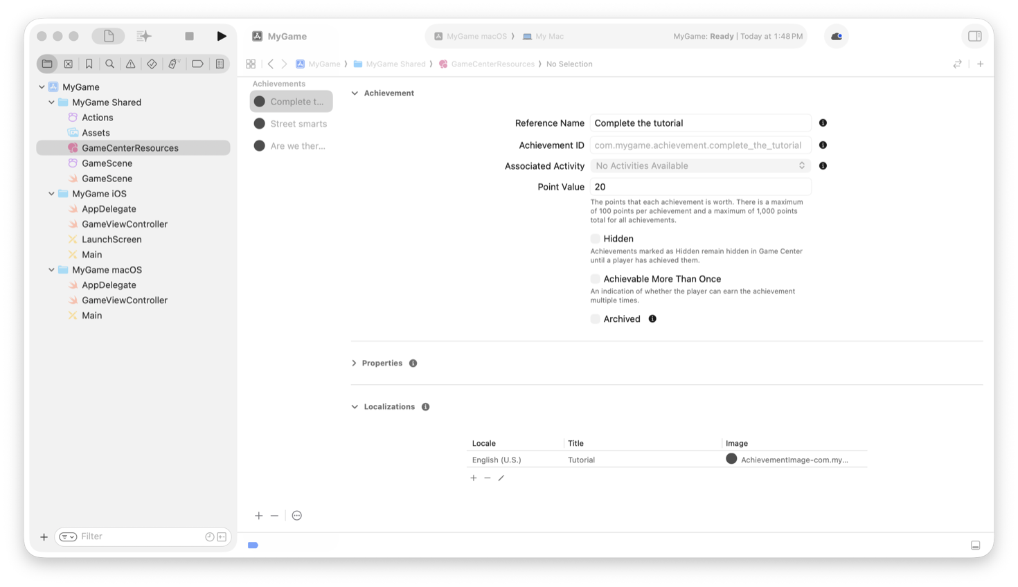 Rewarding players with achievements | Apple Developer Documentation