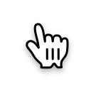 A gloved hand, with the index finger extended.