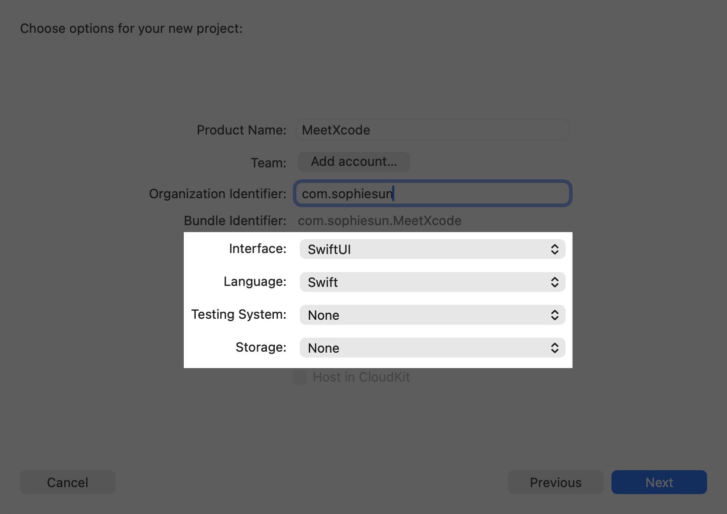 Create a project | Apple Developer Documentation