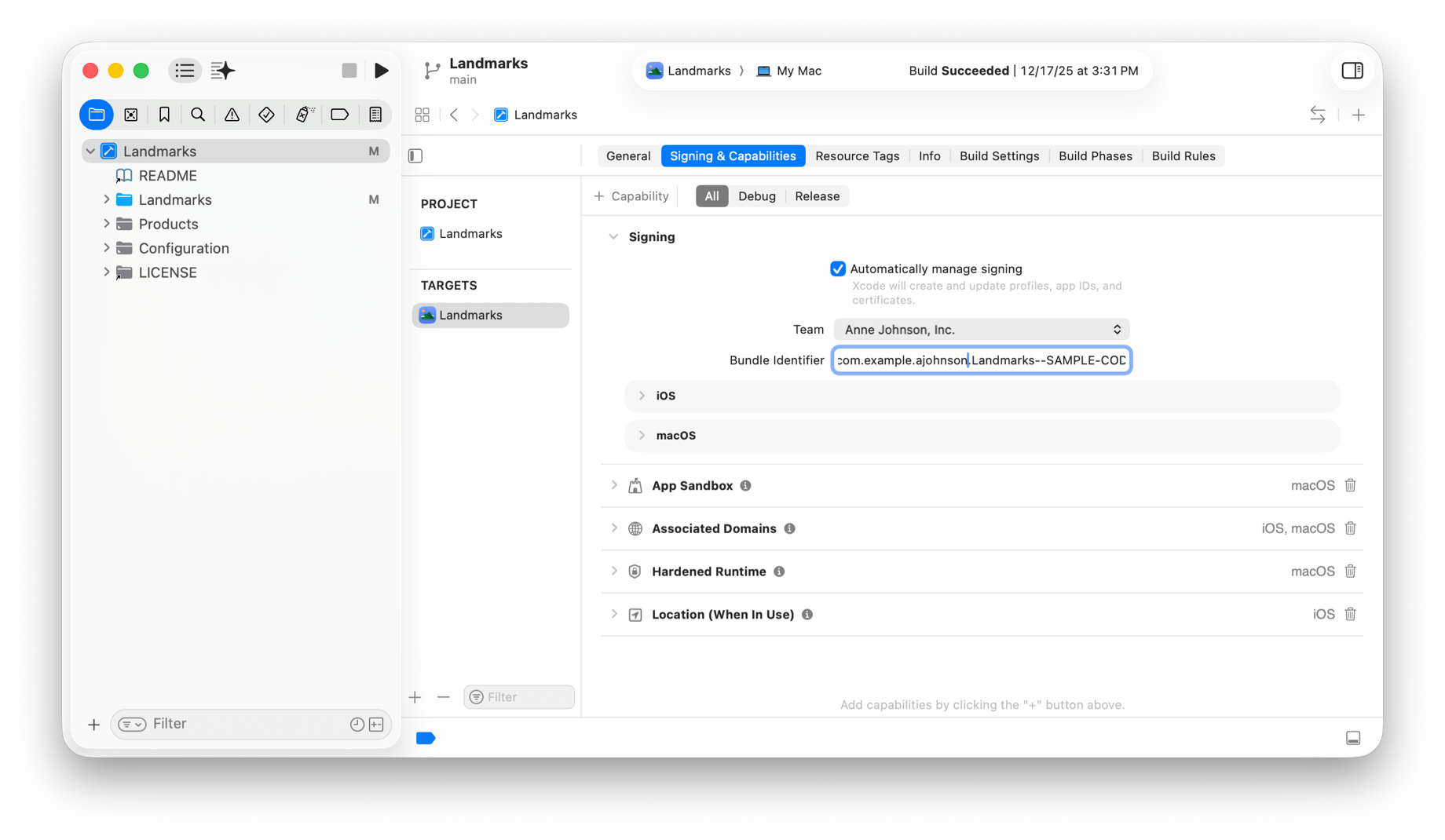 Changing the bundle identifier | Apple Developer Documentation