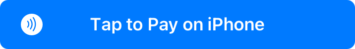 An illustration of a 'Tap to Pay' button containing an icon. The button correctly includes a wave symbol followed by the words 'Tap to Pay on iPhone'.