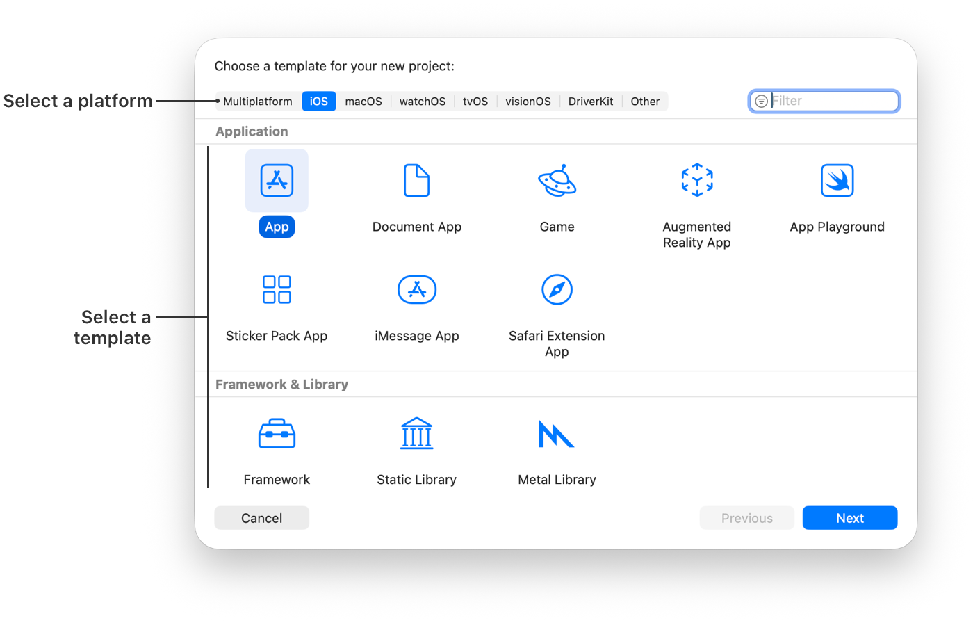 Blueprint Xcode Creating an Xcode project for an app | Apple Developer Documentation