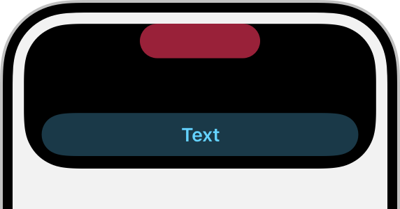 An illustration of a Live Activity with content in an inset, rounded shape to group it together.