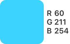 R-60,G-211,B-254