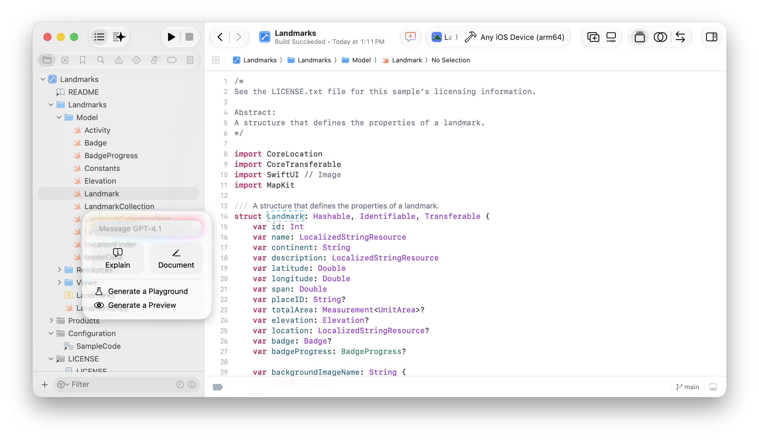 Using coding intelligence in the source editor | Apple Developer ...