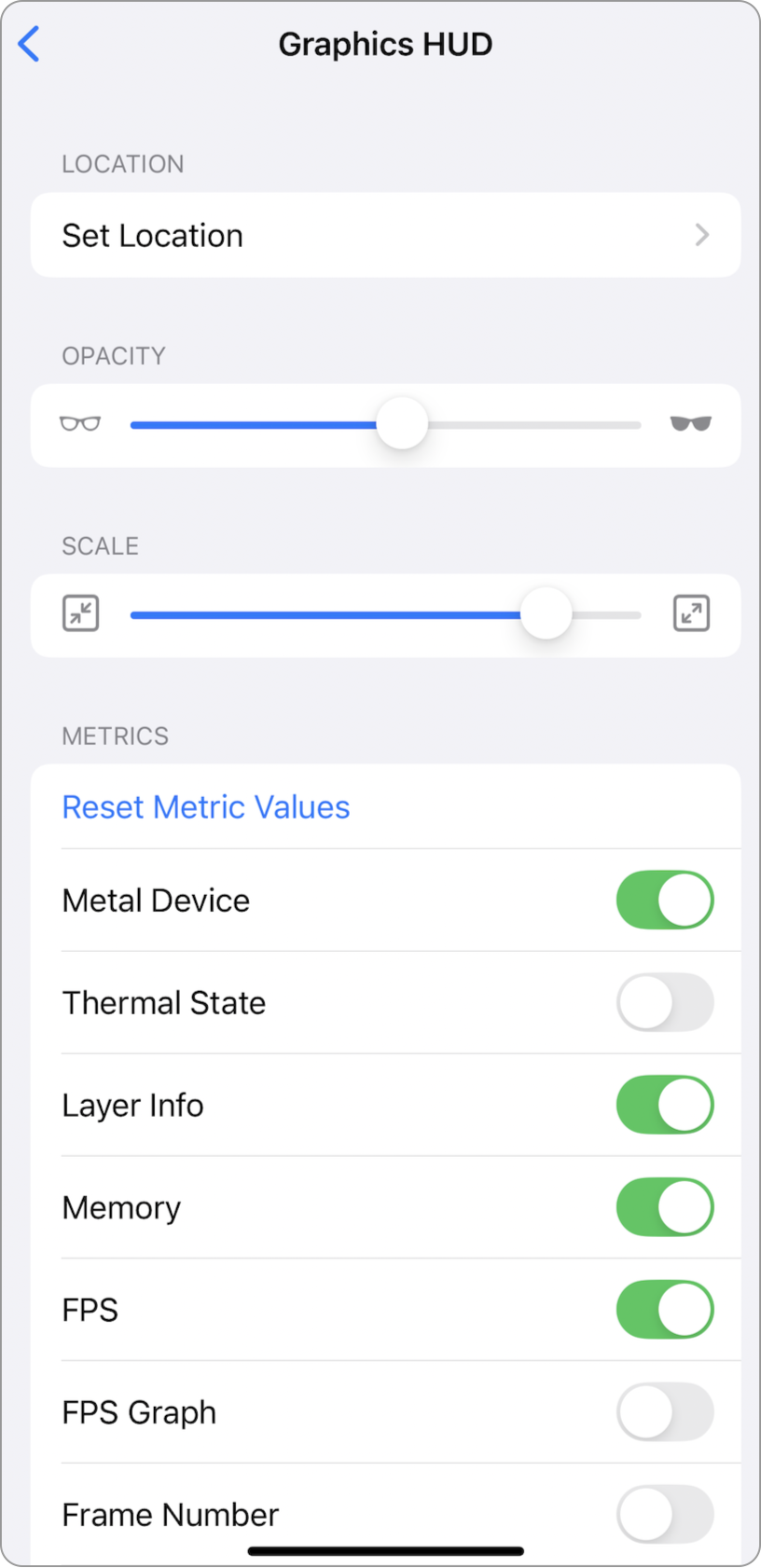 Customizing the Metal Performance HUD | Apple Developer Documentation