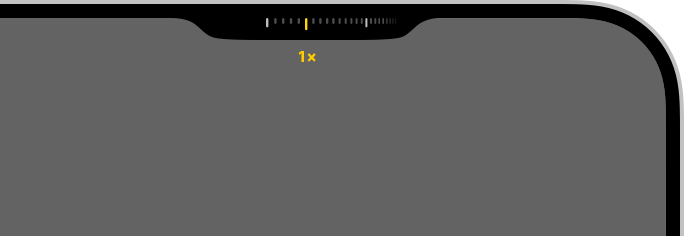 A partial screenshot of the Camera Control overlay displaying the system zoom factor control.