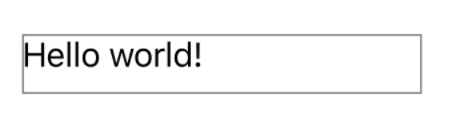 A screenshot showing the effect of frame size options on a text view showing a fixed frame size with a specified alignment.