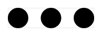 Three black dots oriented horizontally.