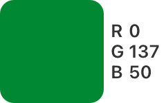 R-0,G-137,B-50
