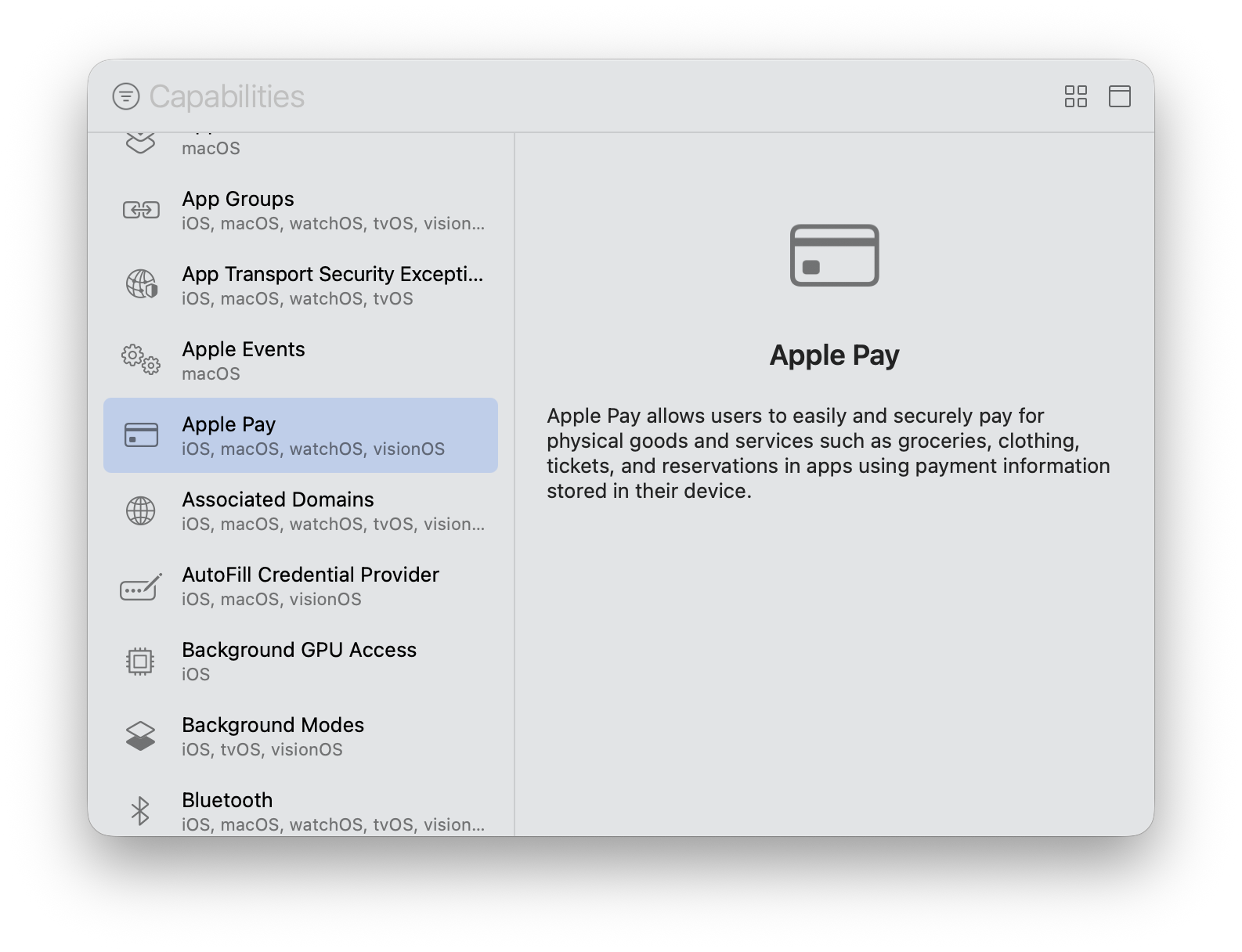 Adding capabilities to your app | Apple Developer Documentation