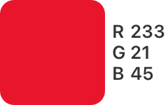 R-233,G-21,B-45
