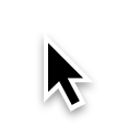 A pointer that resembles a diagonal arrow pointing up and to the left.