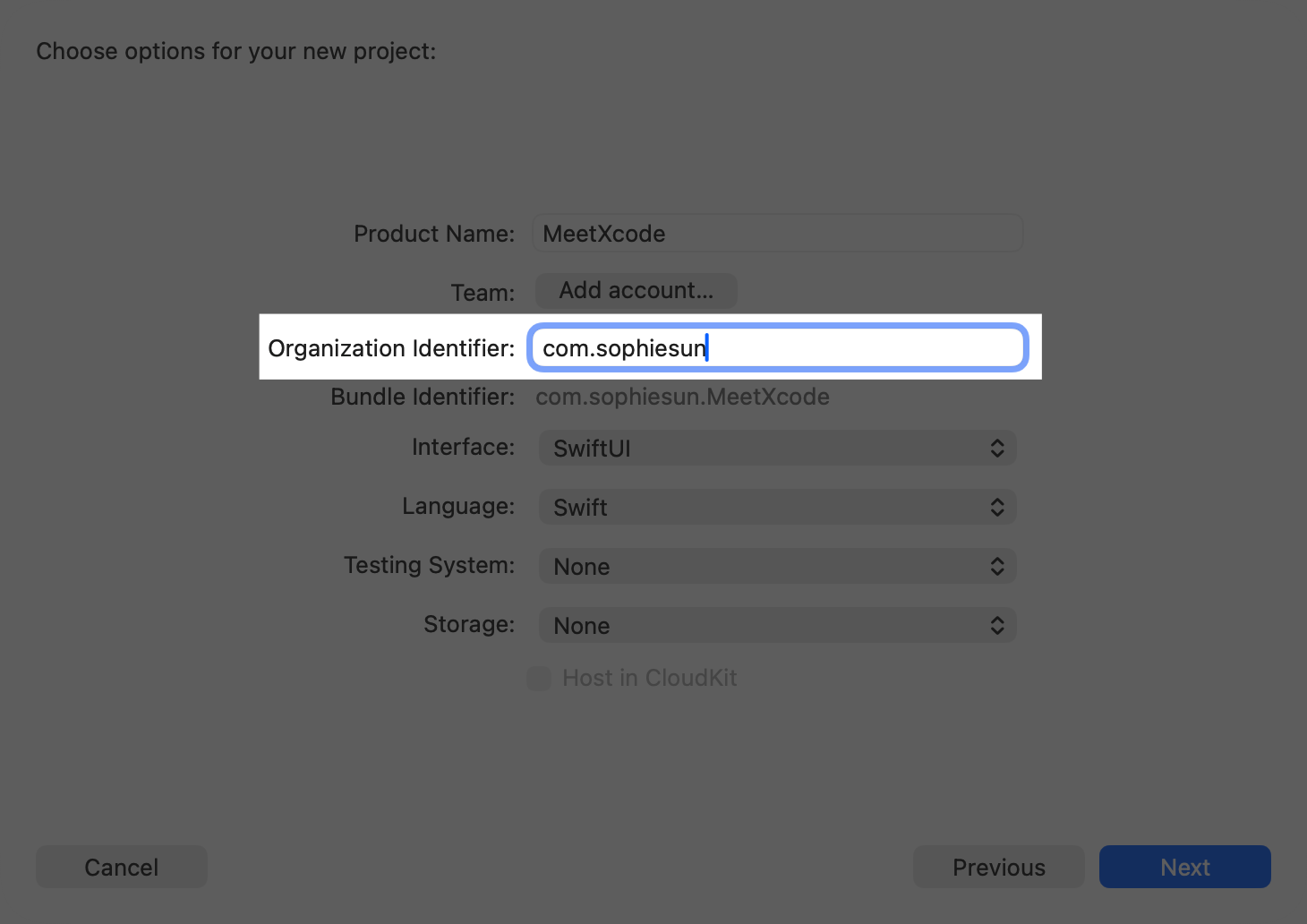 Create a project | Apple Developer Documentation