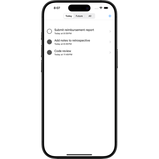Filtering reminders | Apple Developer Documentation