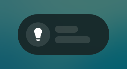 A medium-size control toggle with redacted text.