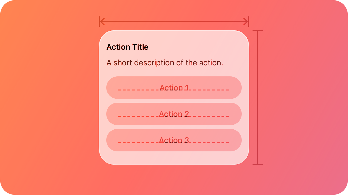 A stylized representation of a set of action sheet buttons at the bottom of an iPhone. The image is tinted red to subtly reflect the red in the original six-color Apple logo.