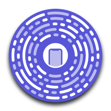 An illustration of an invalid App Clip Code with a drop shadow effect.