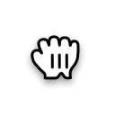 A closed, gloved hand.