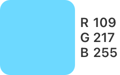 R-109,G-217,B-255