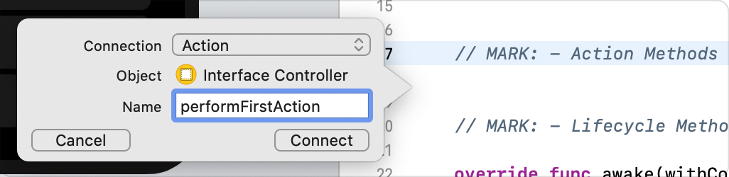 Connecting Your User Interface to Your Code | Apple Developer Documentation