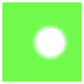 Circular gradient mask for blurring out all pixels except those in a circular region
