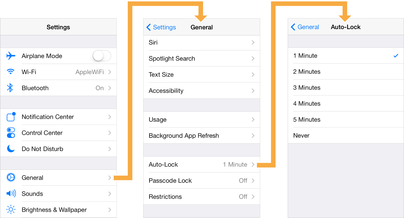 A sample navigation interface