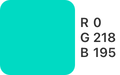 R-0,G-218,B-195