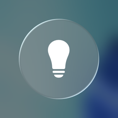An inactive control toggle with a light bulb symbol that isn't tinted.