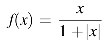 f(x) = x / (1 + abs(x))
