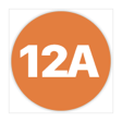The phrase twelve A in white, inside an orange-filled circle.