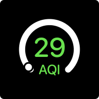 The number twenty-nine in green text, surrounded by a partial white circle that includes the letters A, Q, I in green text at the bottom.