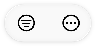 An illustration of an item group with buttons for Filter and More. The buttons are labeled with symbols with circular borders.