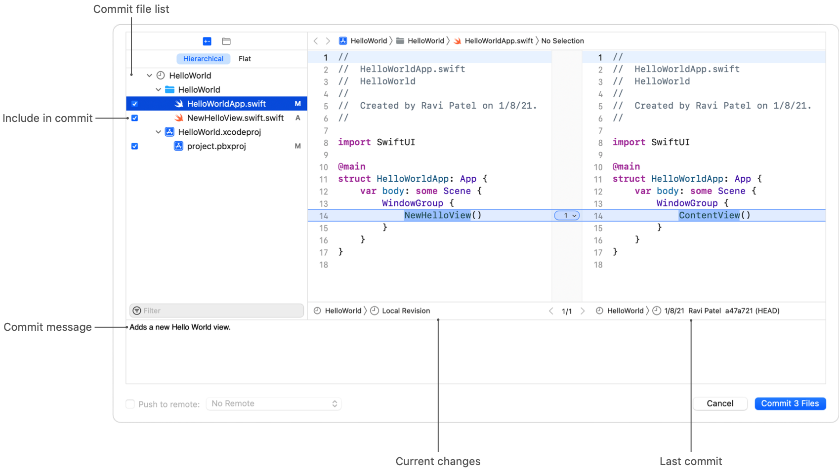 Tracking Code Changes In A Source Control Repository | Apple Developer  Documentation