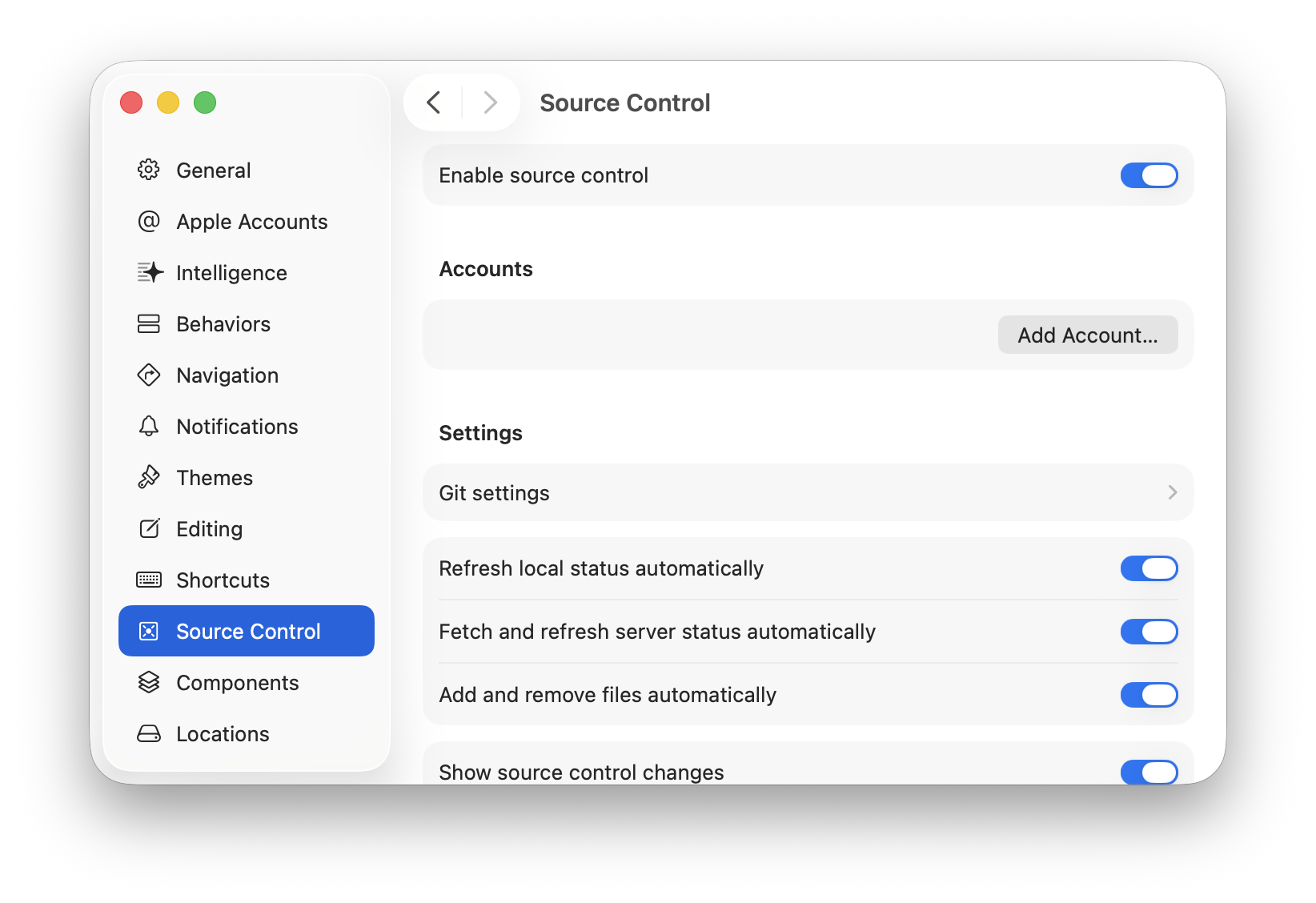 Configuring source control in Xcode | Apple Developer Documentation