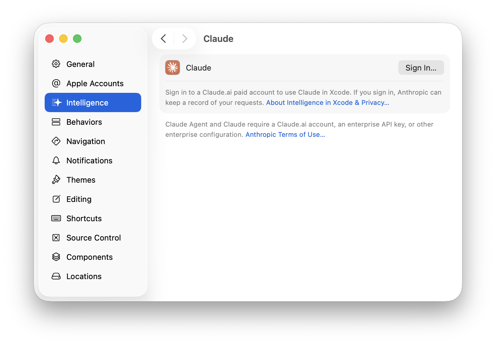 Setting up coding intelligence | Apple Developer Documentation