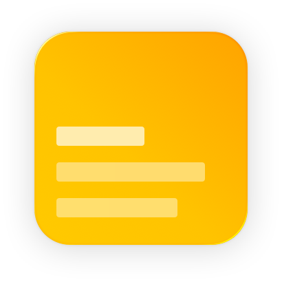 An image of a small Tips widget that displays placeholder content on top of a yellow background. In the bottom half of the widget, three horizontal bars in different shades of yellow represent lines of text.