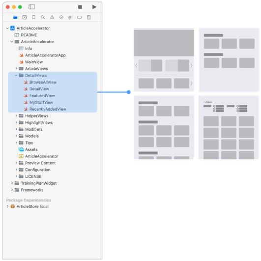 Navigating the sample project | Apple Developer Documentation
