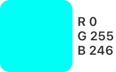 R-0,G-255,B-246