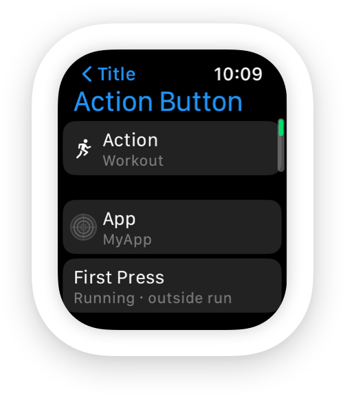 Responding to the Action button on Apple Watch Ultra Apple Developer