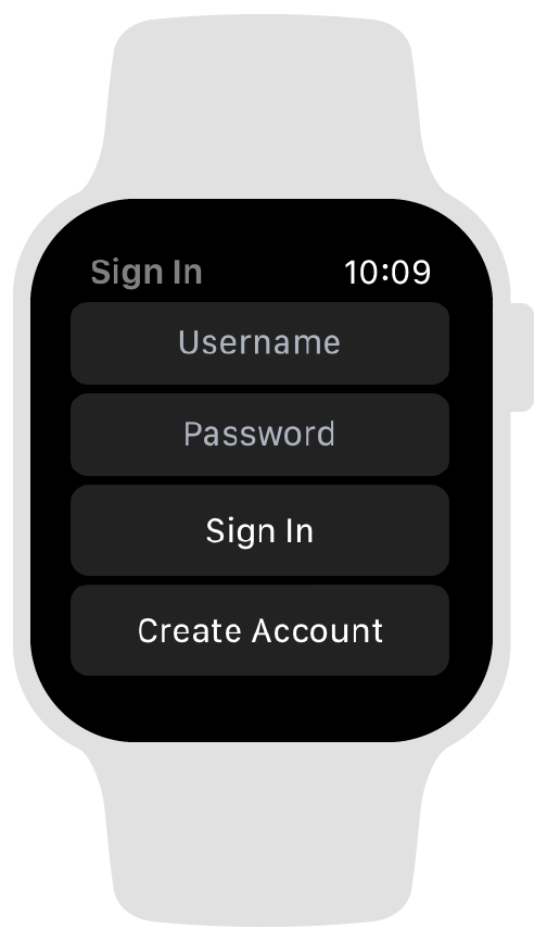 A screenshot of a sample sign in screen.