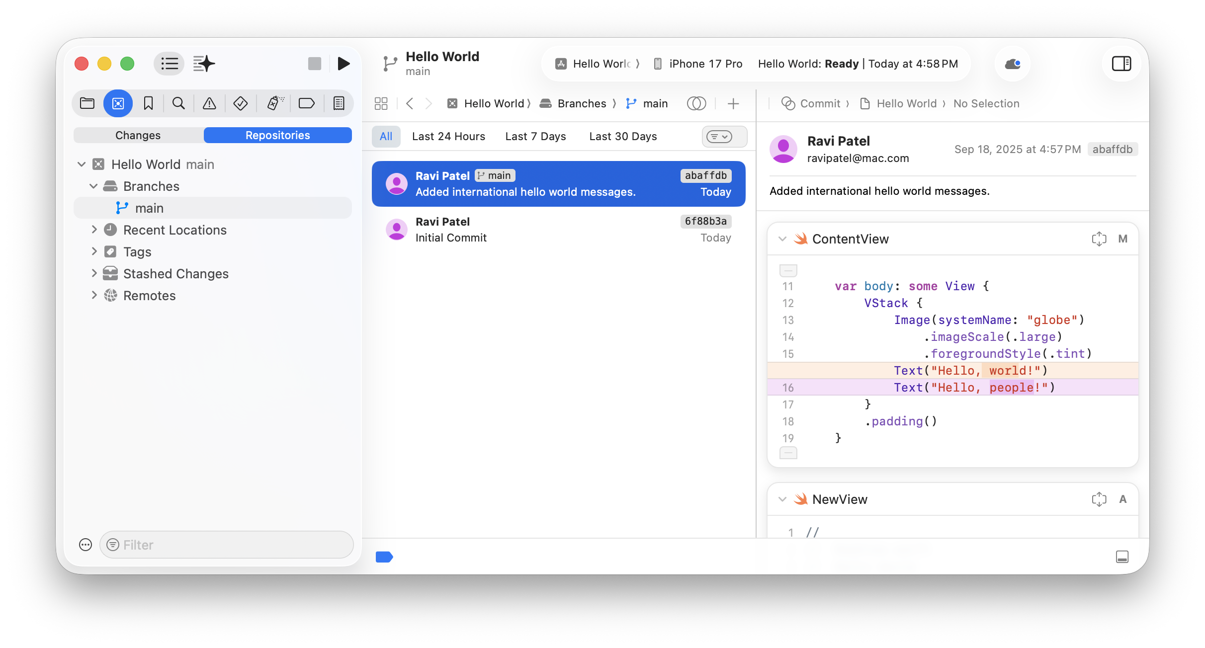 Tracking code changes in a source control repository | Apple Developer ...
