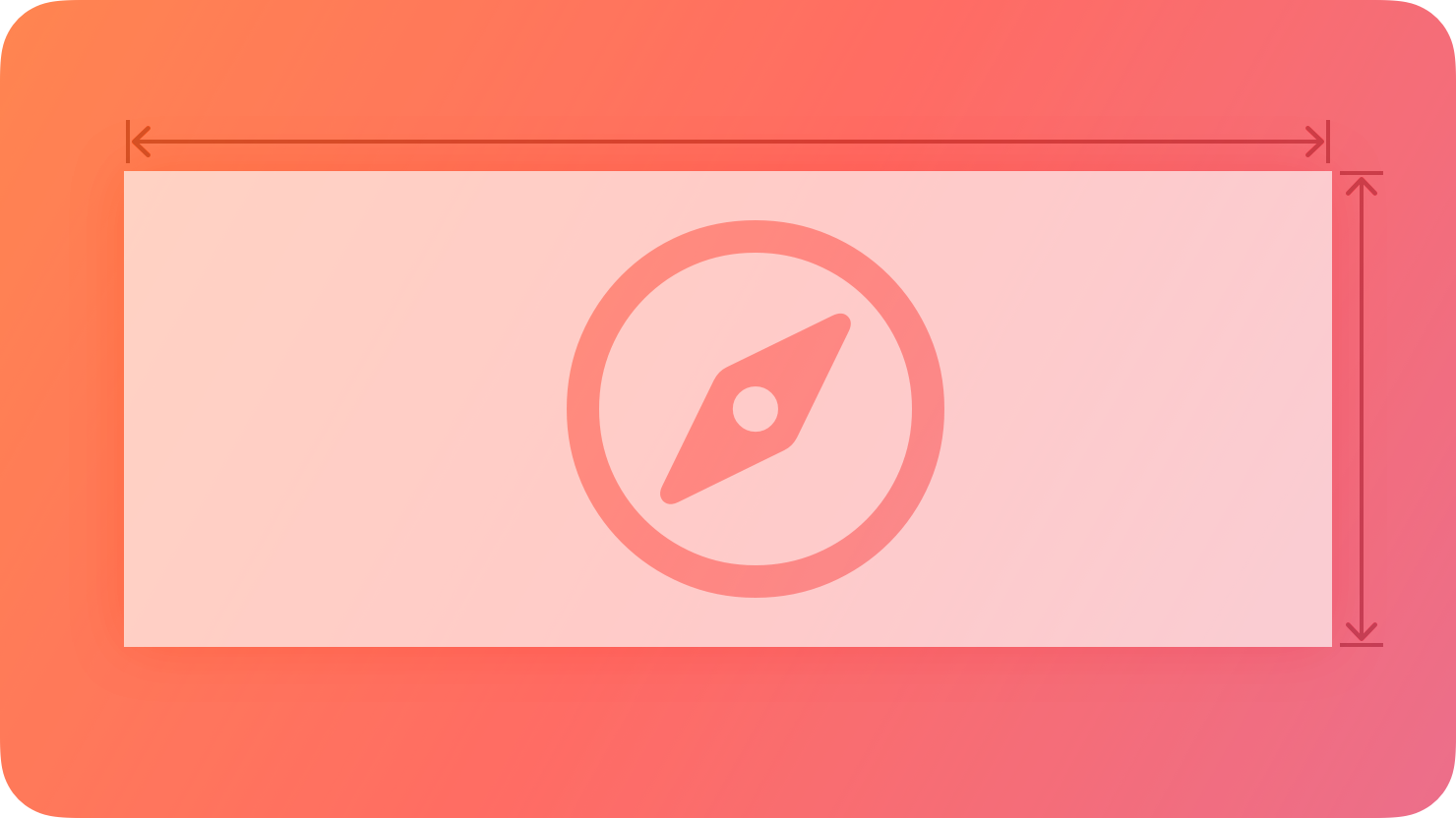 A stylized representation of a compass icon. The image is tinted red to subtly reflect the red in the original six-color Apple logo.