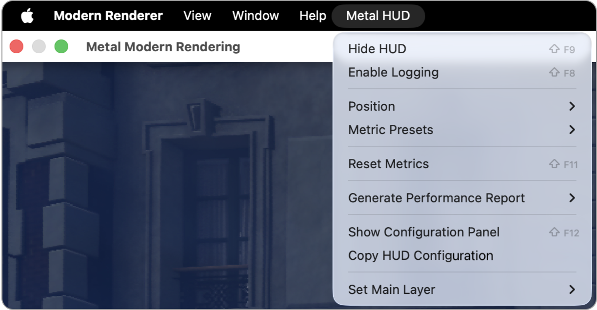 Customizing the Metal Performance HUD | Apple Developer Documentation